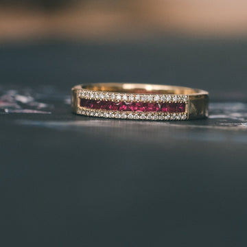 1990s Ruby Eternity Ring - Lost Owl Jewelry