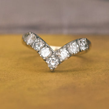 1993 Diamond Wishbone Ring - Lost Owl Jewelry