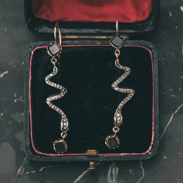 19th Century Snake Earrings - Lost Owl Jewelry