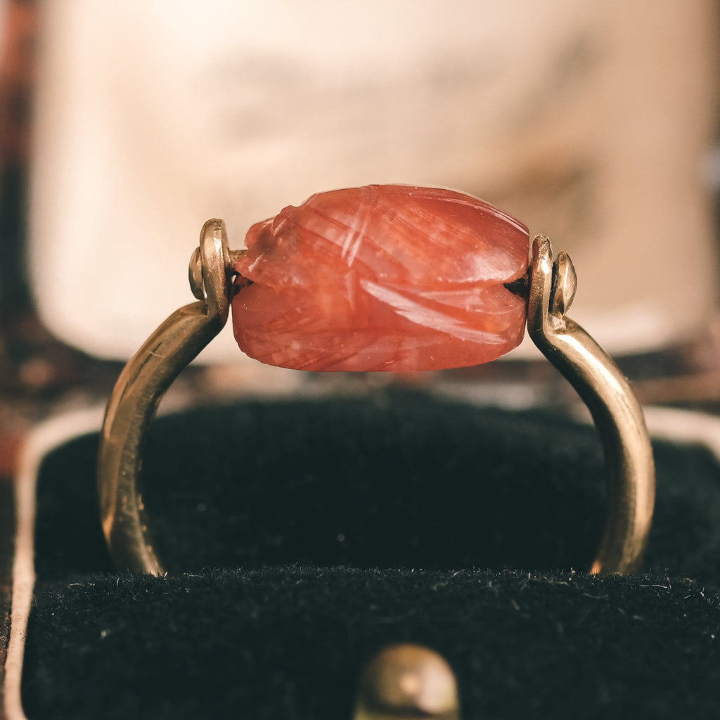Ancient Egyptian Scarab Swivel Ring - Lost Owl Jewelry