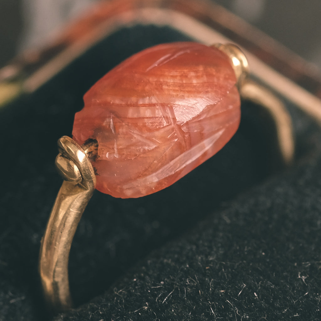 Ancient Egyptian Scarab Swivel Ring - Lost Owl Jewelry