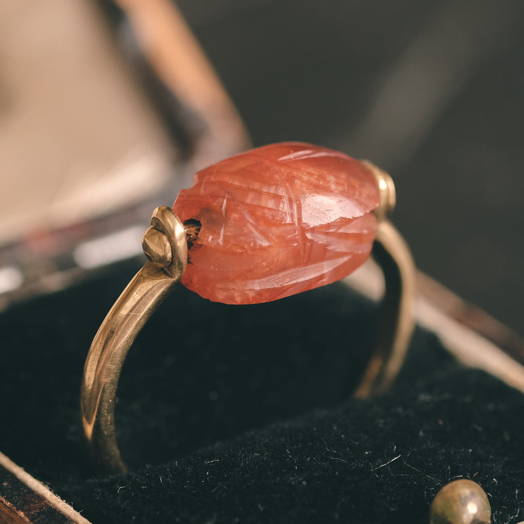 Ancient Egyptian Scarab Swivel Ring - Lost Owl Jewelry