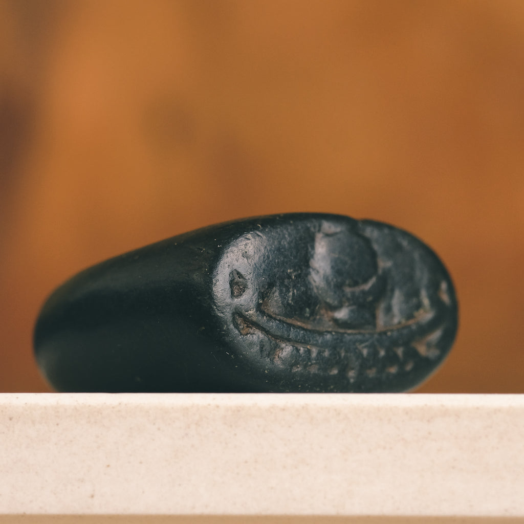 Ancient Egyptian "Solar Barque" Steatite Ring - Lost Owl Jewelry