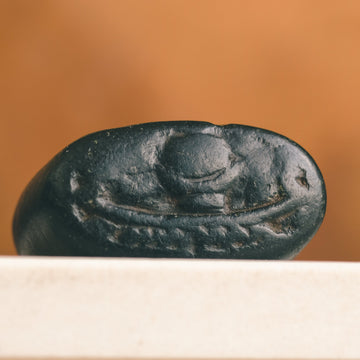 Ancient Egyptian "Solar Barque" Steatite Ring - Lost Owl Jewelry