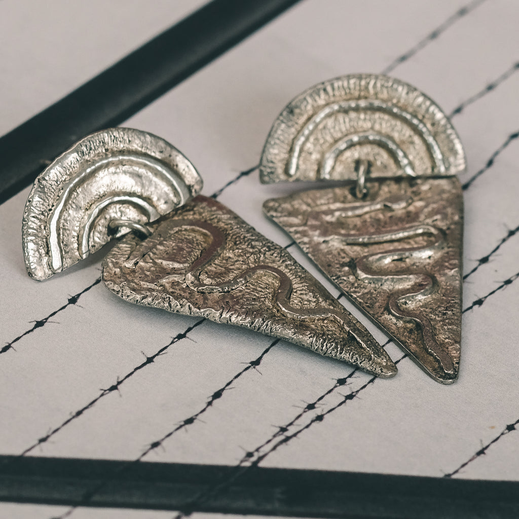 Ancient Revival Silver Snake Earrings - Lost Owl Jewelry