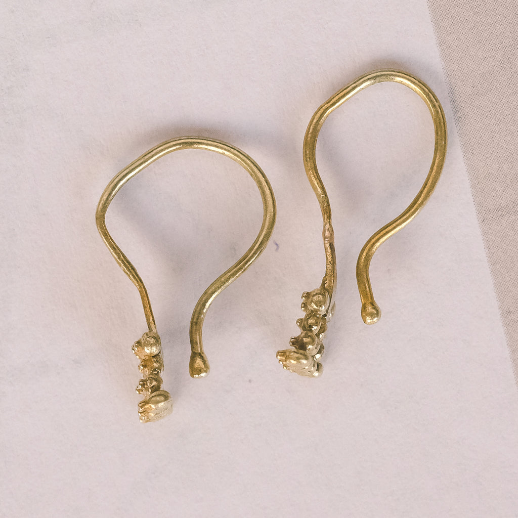 Ancient Roman Gold Earrings - Lost Owl Jewelry