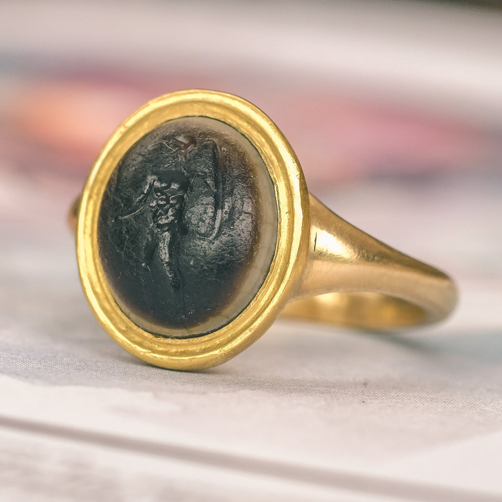 Ancient Roman Mars Signet Ring - Lost Owl Jewelry