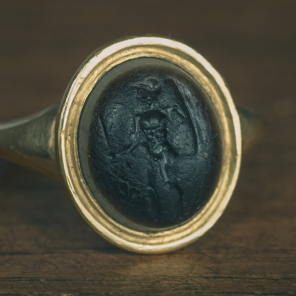 Ancient Roman Mars Signet Ring - Lost Owl Jewelry