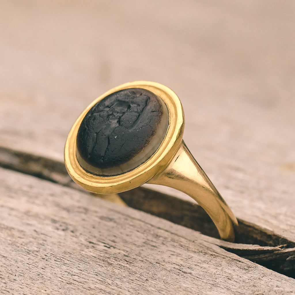 Ancient Roman Mars Signet Ring - Lost Owl Jewelry