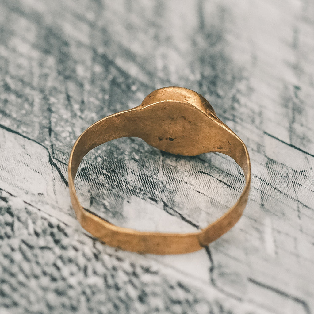 Archaeological Revival Garnet Ring - Lost Owl Jewelry