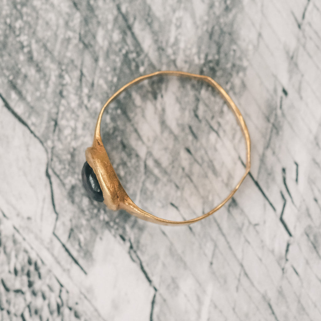 Archaeological Revival Garnet Ring - Lost Owl Jewelry