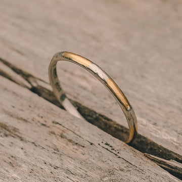 Art Deco Bimetal Wedding Ring - Lost Owl Jewelry