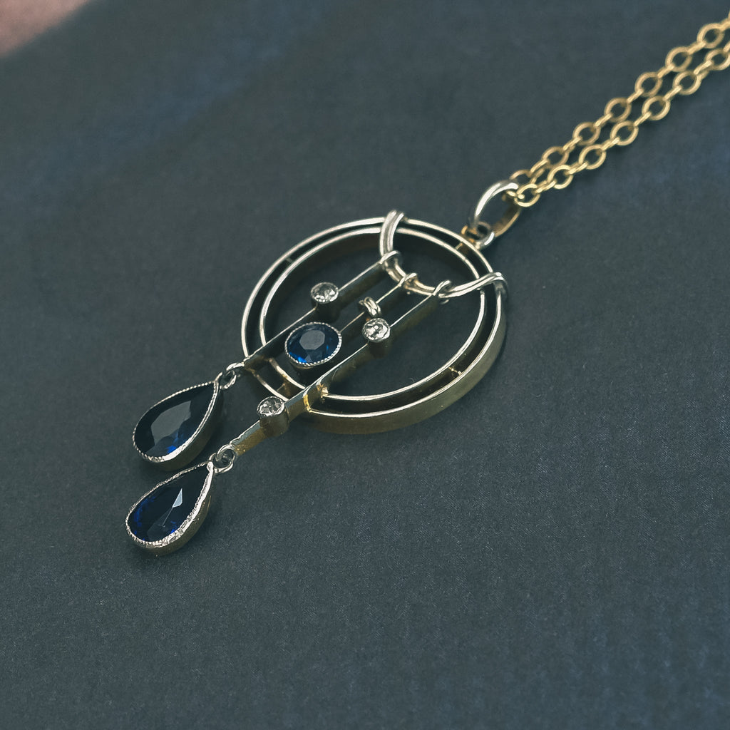 Art Deco Celestial Negligee Pendant - Lost Owl Jewelry