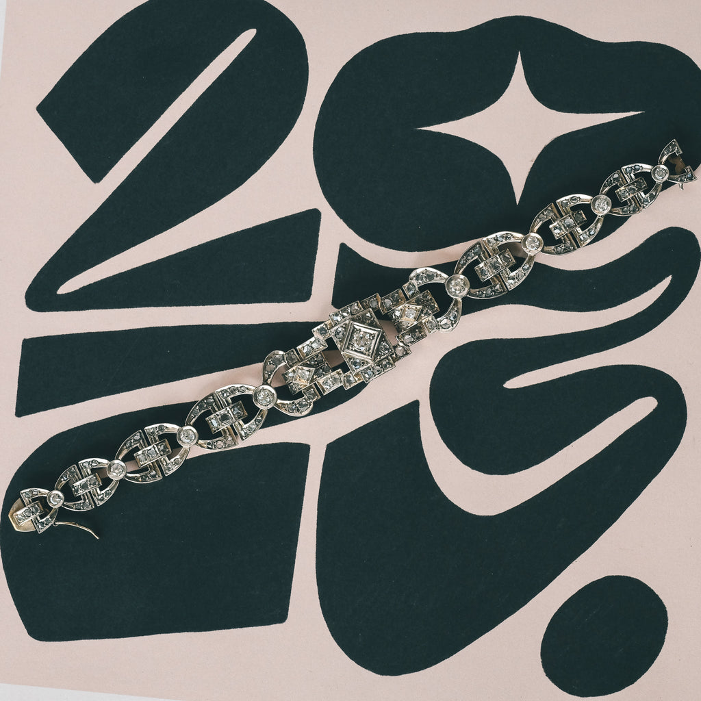 Art Deco Diamond Bracelet - Lost Owl Jewelry