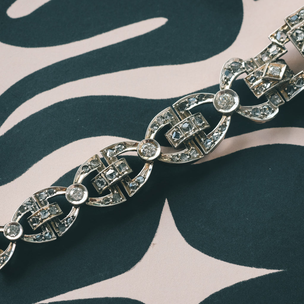 Art Deco Diamond Bracelet - Lost Owl Jewelry