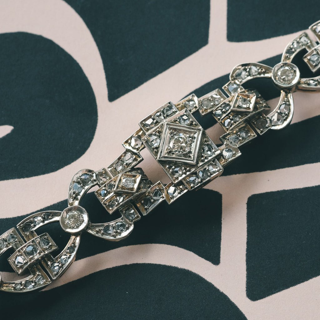 Art Deco Diamond Bracelet - Lost Owl Jewelry