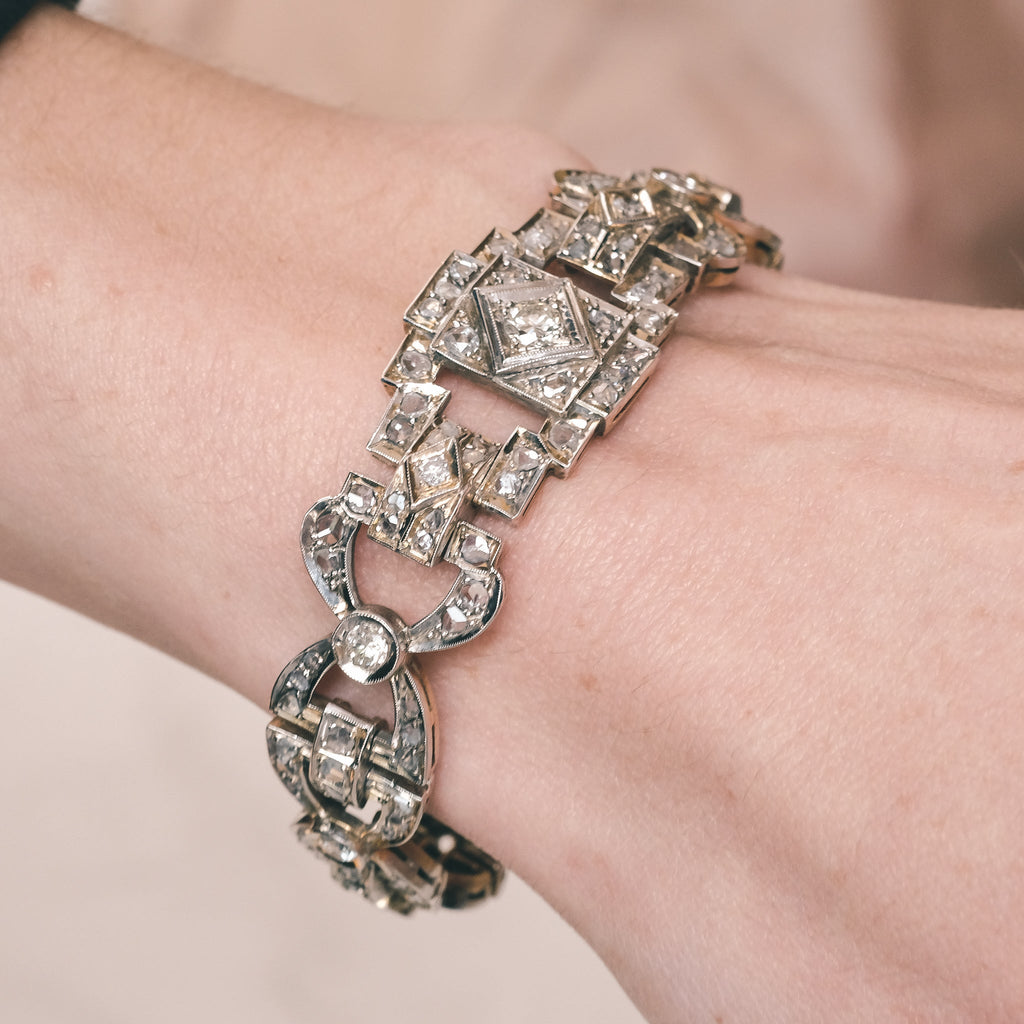 Art Deco Diamond Bracelet - Lost Owl Jewelry