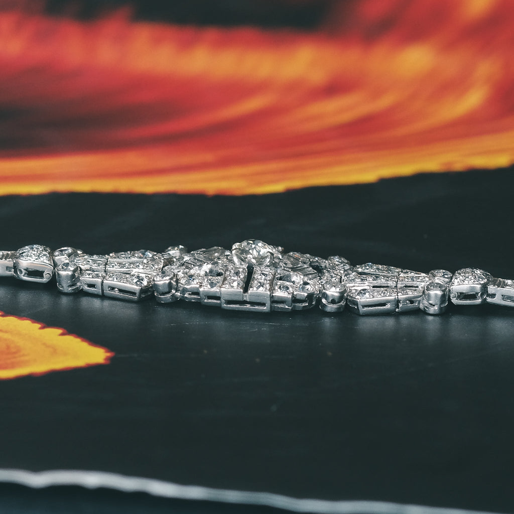 Art Deco Diamond Bracelet - Lost Owl Jewelry