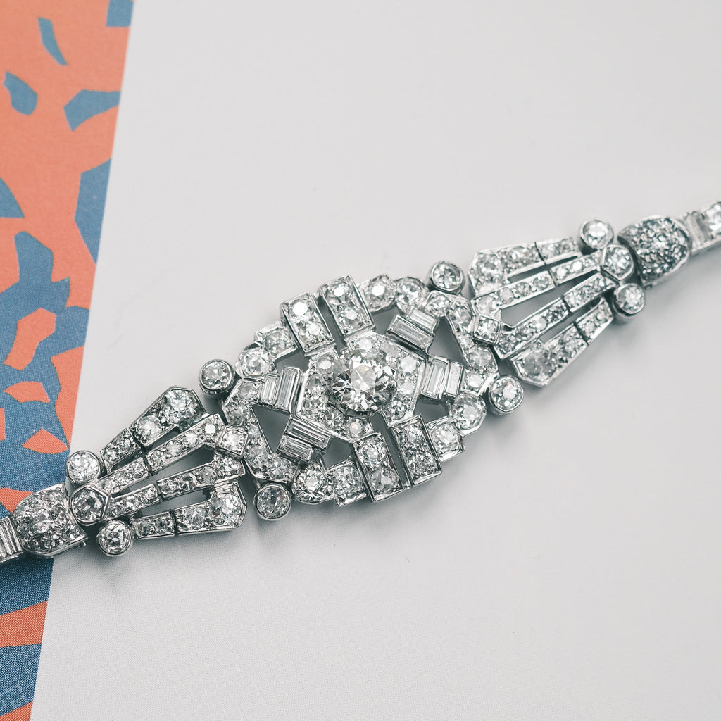 Art Deco Diamond Bracelet - Lost Owl Jewelry