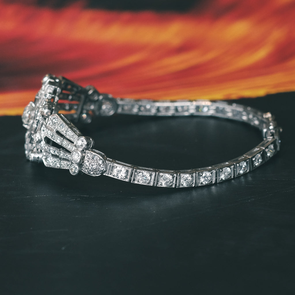Art Deco Diamond Bracelet - Lost Owl Jewelry