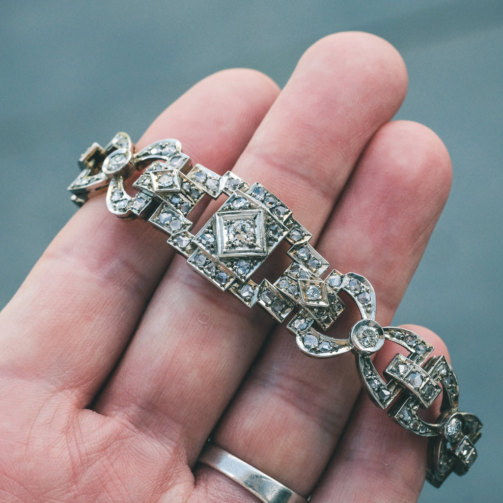Art Deco Diamond Bracelet - Lost Owl Jewelry