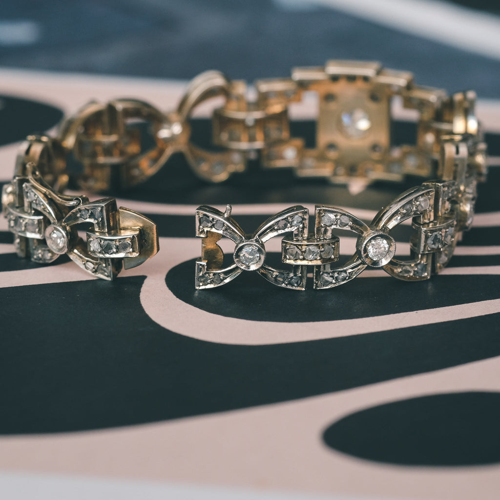 Art Deco Diamond Bracelet - Lost Owl Jewelry