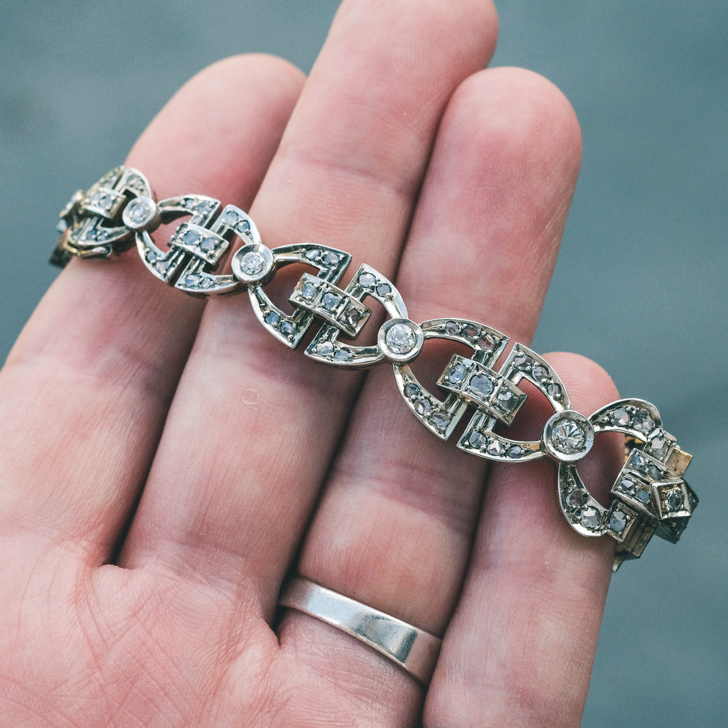 Art Deco Diamond Bracelet - Lost Owl Jewelry