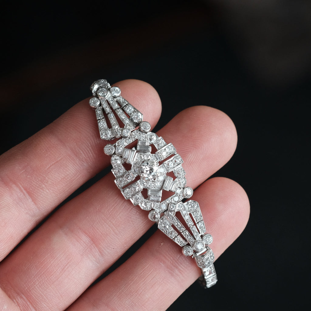 Art Deco Diamond Bracelet - Lost Owl Jewelry