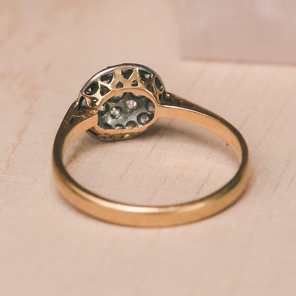 Art Deco Diamond Target Ring - Lost Owl Jewelry