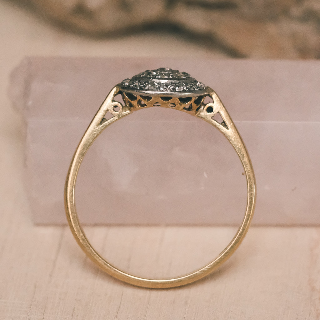 Art Deco Diamond Target Ring - Lost Owl Jewelry