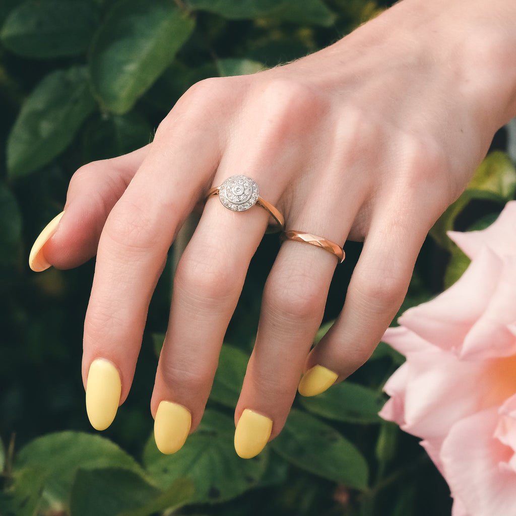 Art Deco Diamond Target Ring - Lost Owl Jewelry