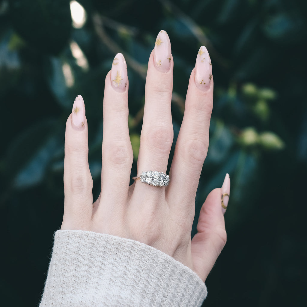 Art Deco Double Row Diamond Ring - Lost Owl Jewelry