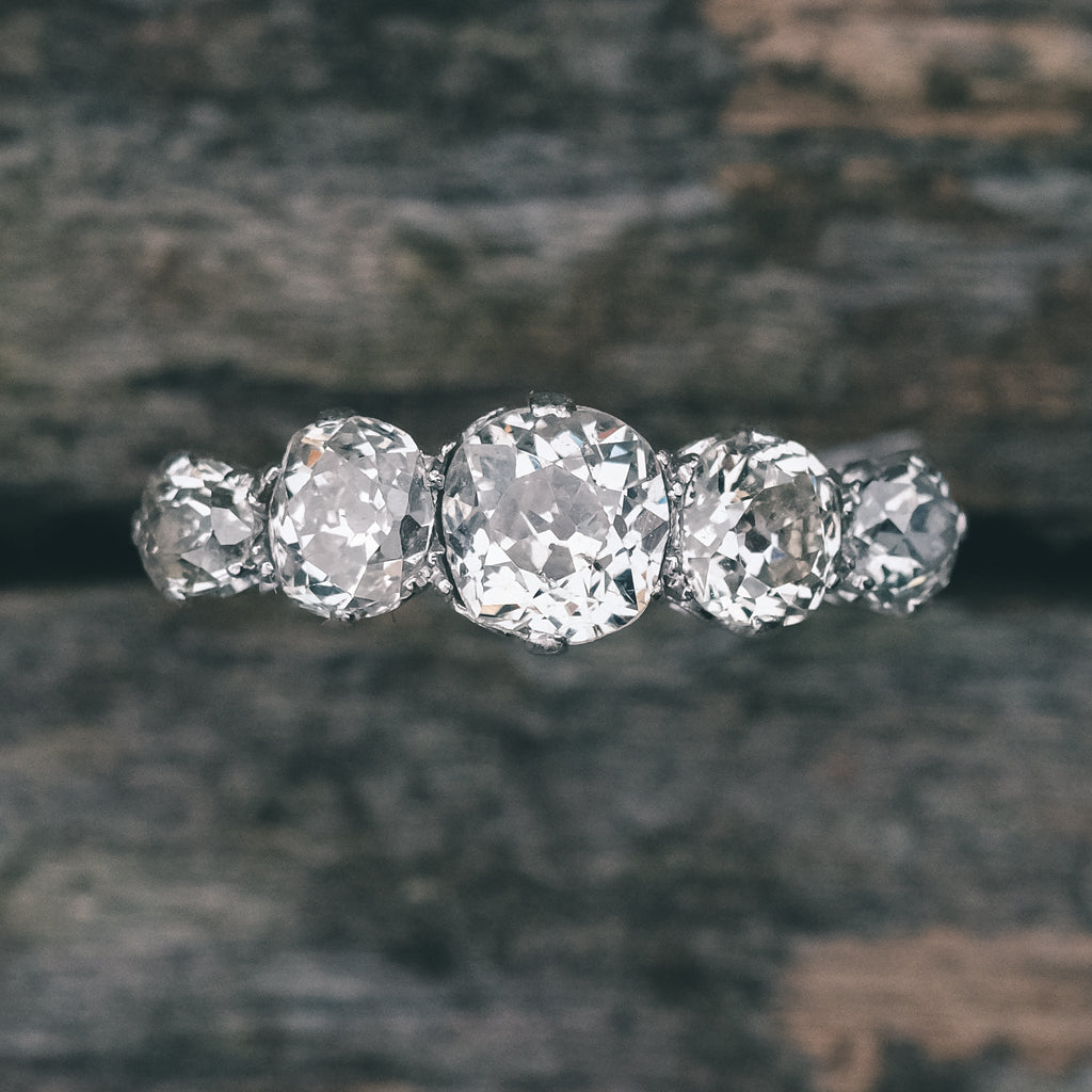 Art Deco OMC Diamond 5-Stone Ring - Lost Owl Jewelry