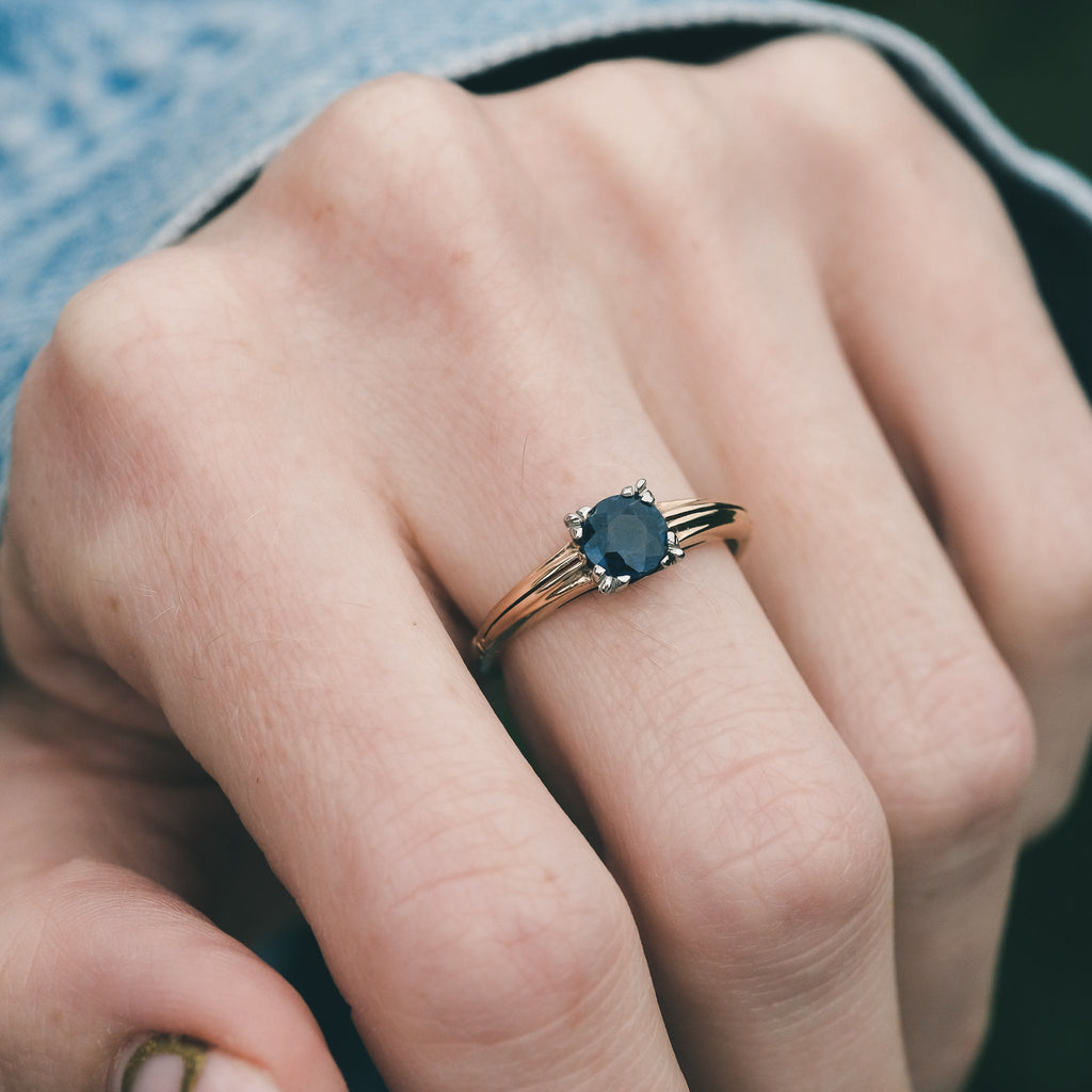 Art Deco Sapphire Ring - Lost Owl Jewelry