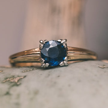 Art Deco Sapphire Ring - Lost Owl Jewelry