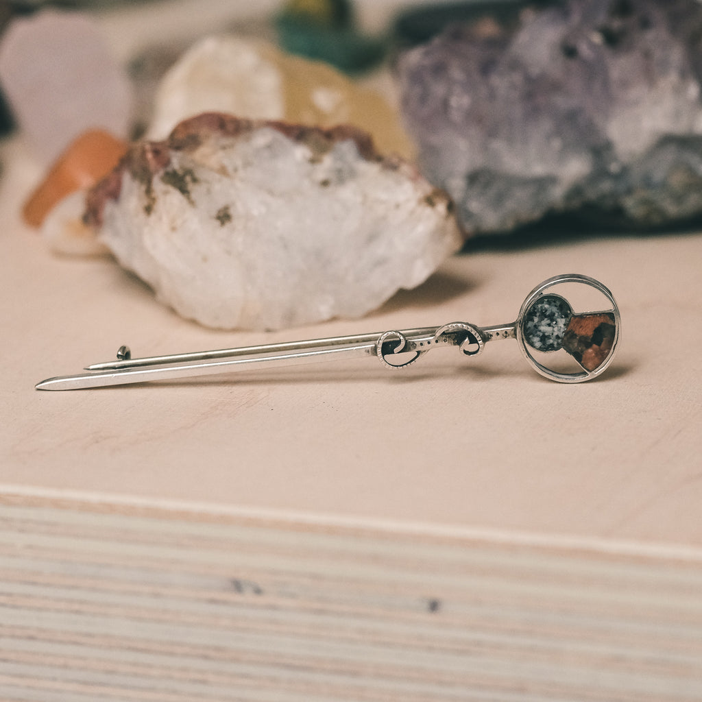 Art Deco Scottish Sword Brooch - Lost Owl Jewelry