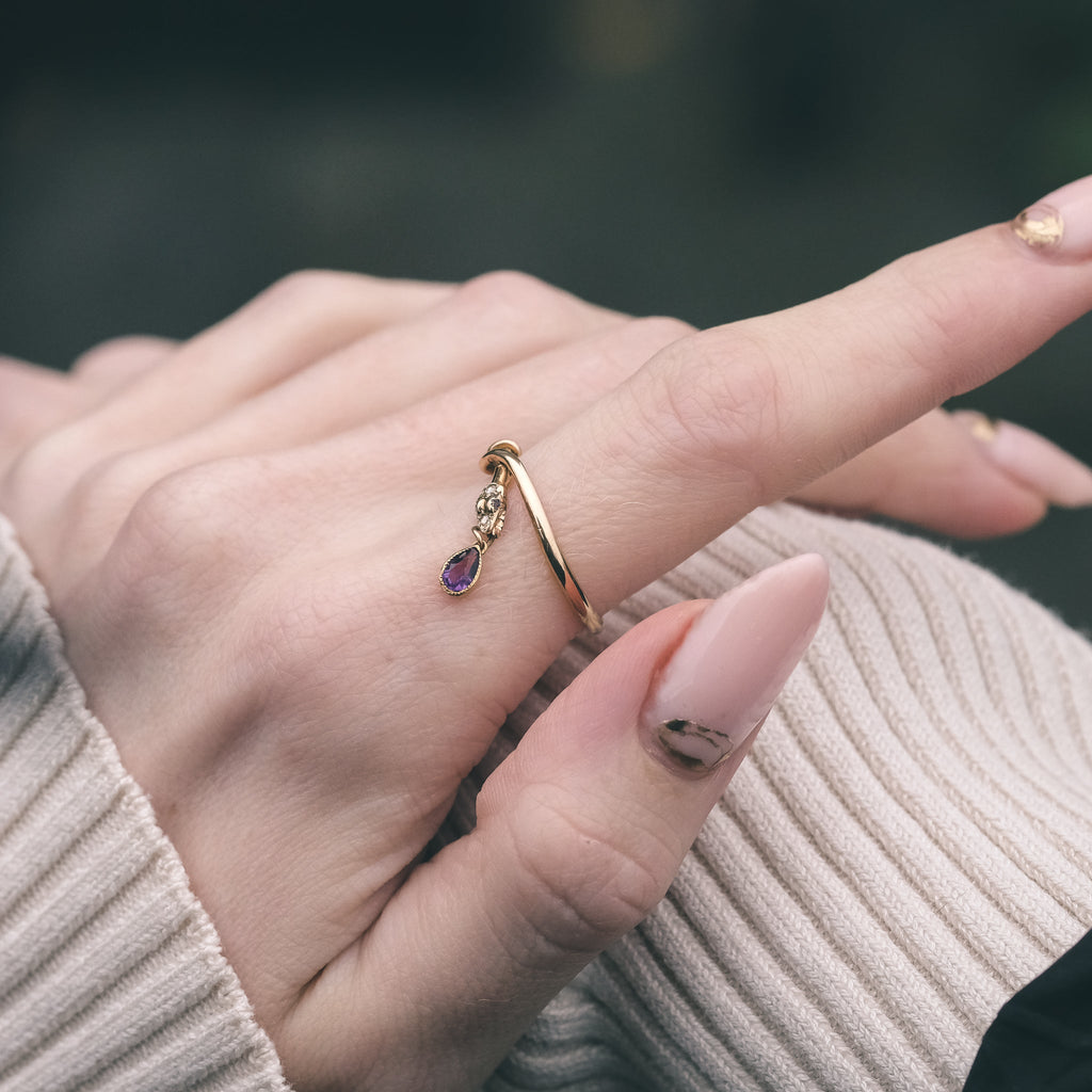 Art Deco Serpent Ring - Lost Owl Jewelry