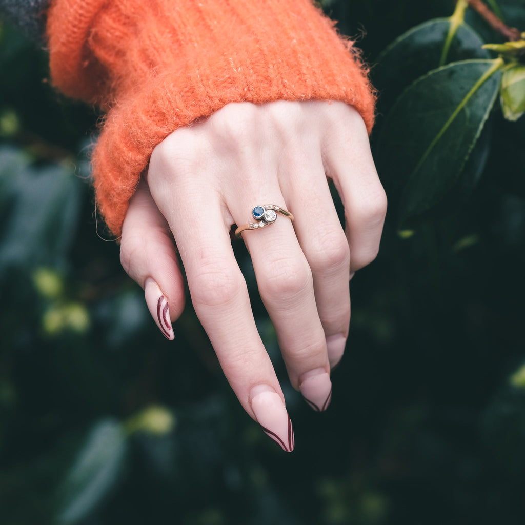 Art Deco "Toi et Moi" Ring - Lost Owl Jewelry