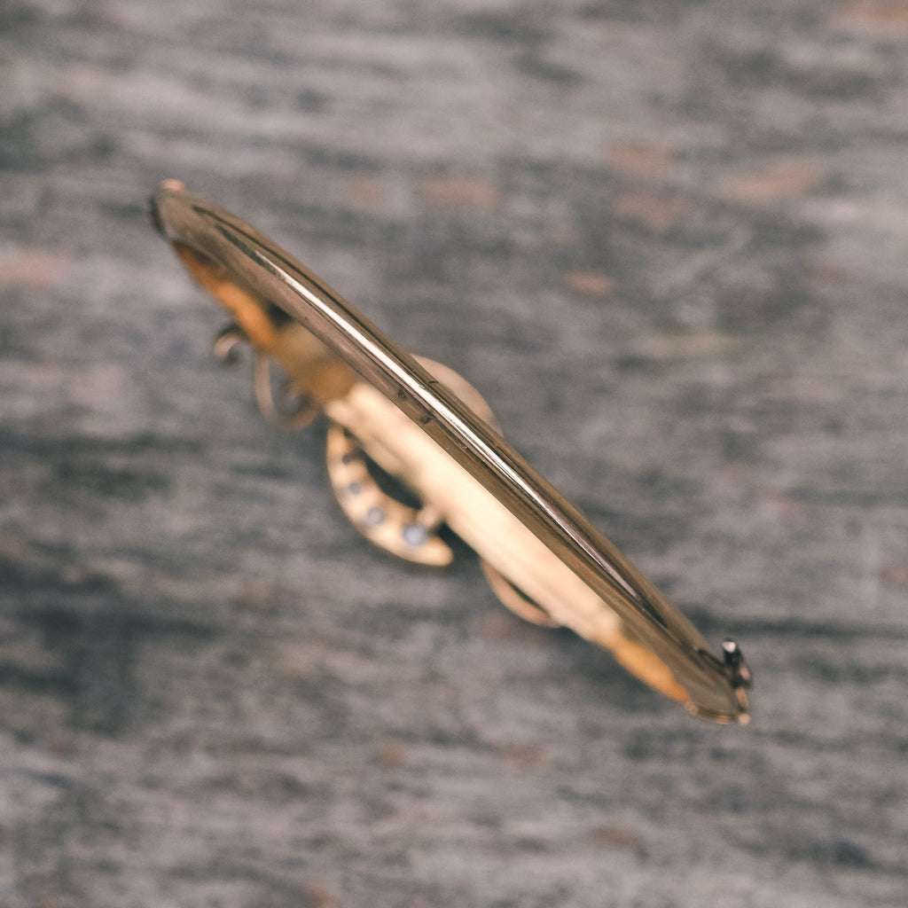 Art Nouveau Ruby & Pearl Bangle - Lost Owl Jewelry