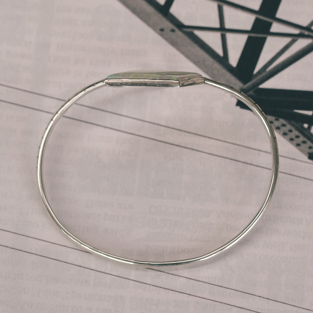 Cyberpunk Opal Snake Bangle - Lost Owl Jewelry