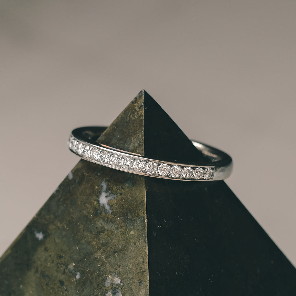 Diamond Half Eternity Ring - Lost Owl Jewelry