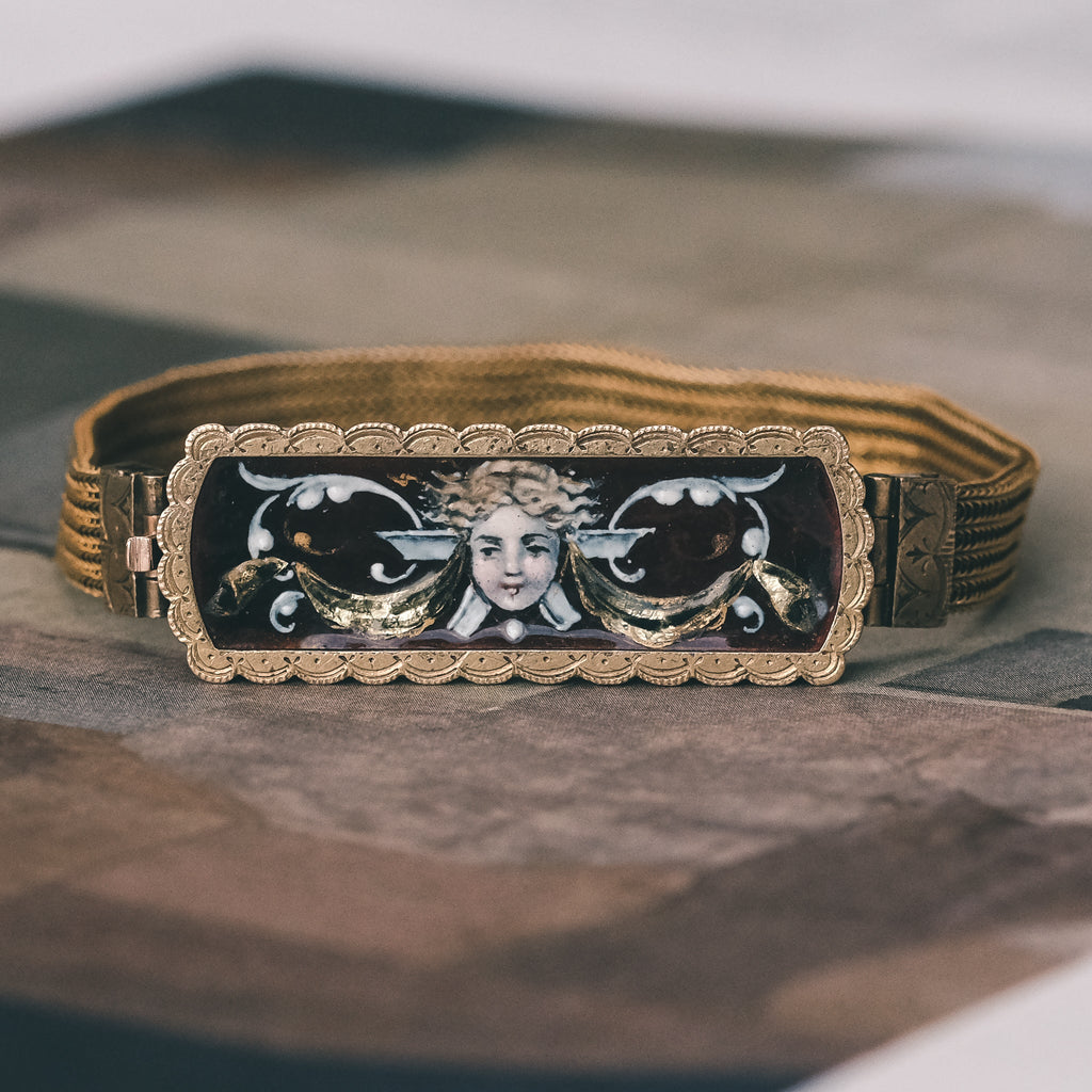 Early Victorian Cherub Bracelet - Lost Owl Jewelry