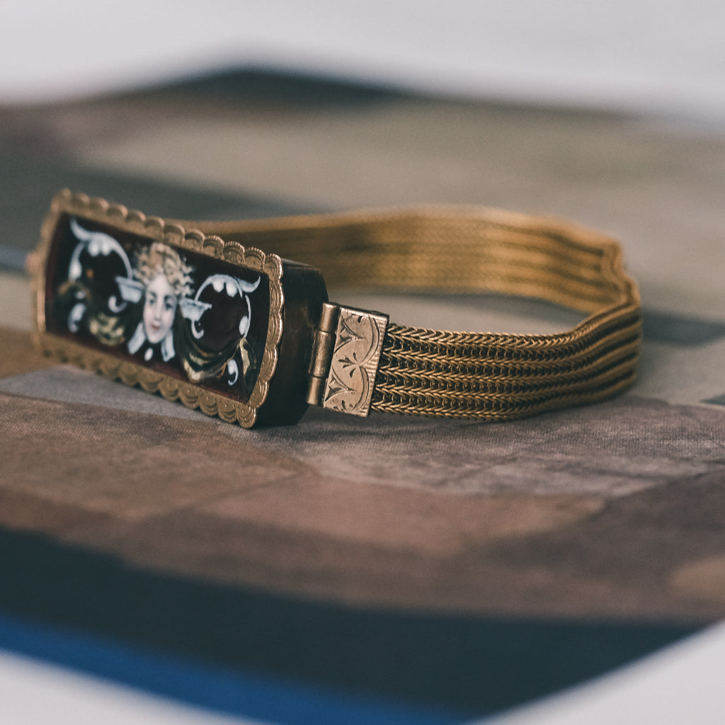 Early Victorian Cherub Bracelet - Lost Owl Jewelry