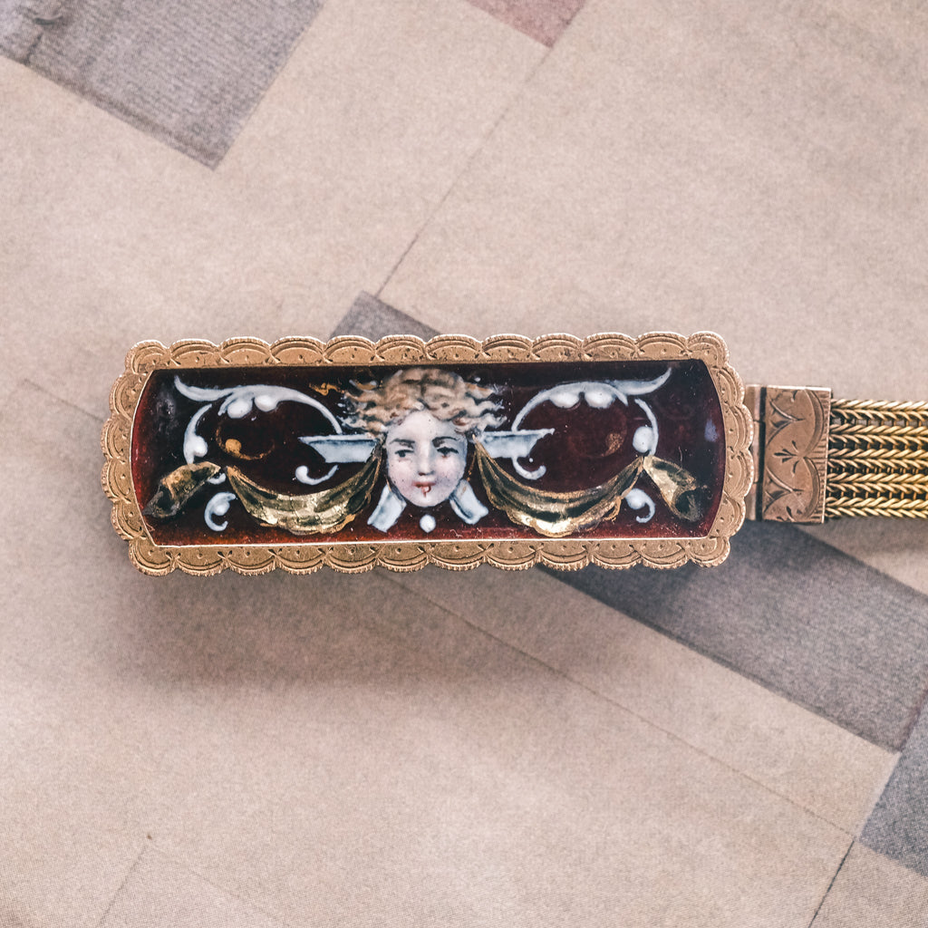Early Victorian Cherub Bracelet - Lost Owl Jewelry