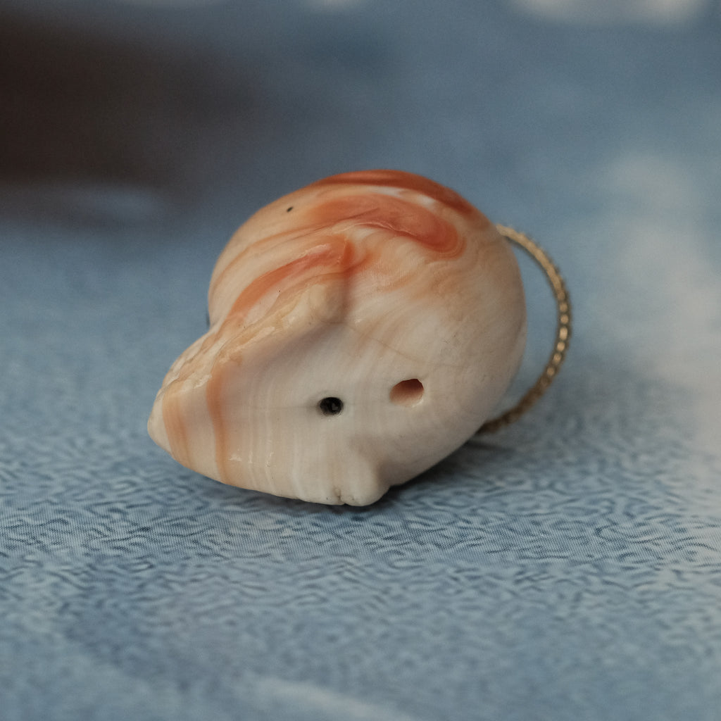 Early Victorian Coral Skull - Lost Owl Jewelry