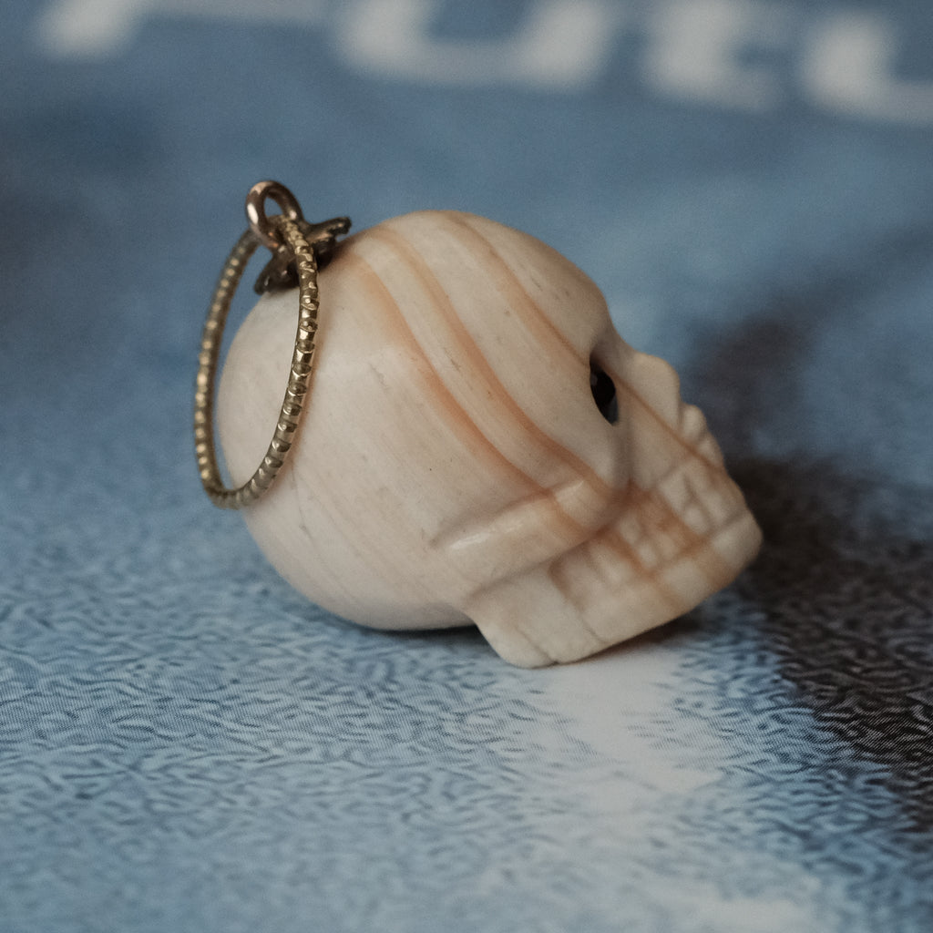 Early Victorian Coral Skull - Lost Owl Jewelry