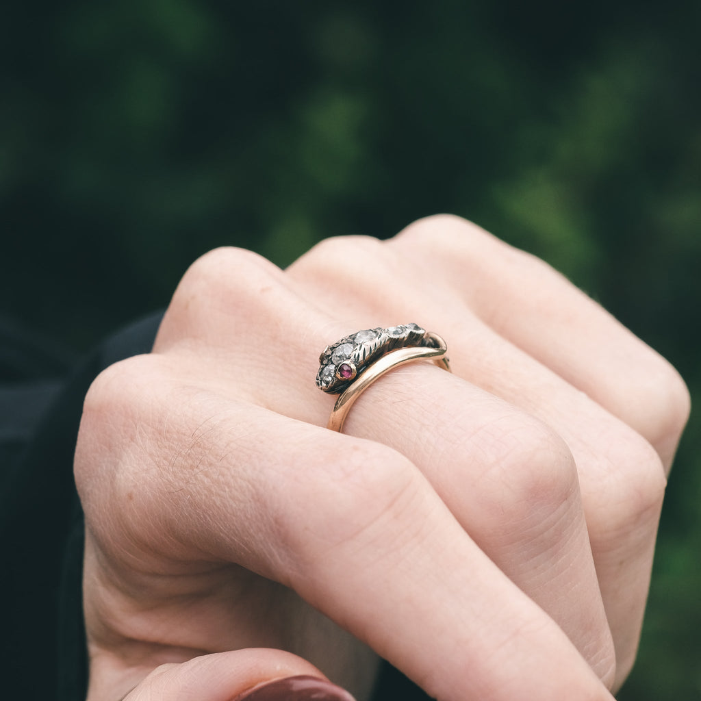 Early Victorian Snake Ring - Lost Owl Jewelry