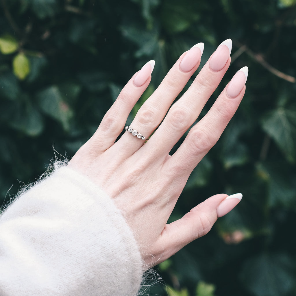 Edwardian 5-Stone Diamond Ring - Lost Owl Jewelry