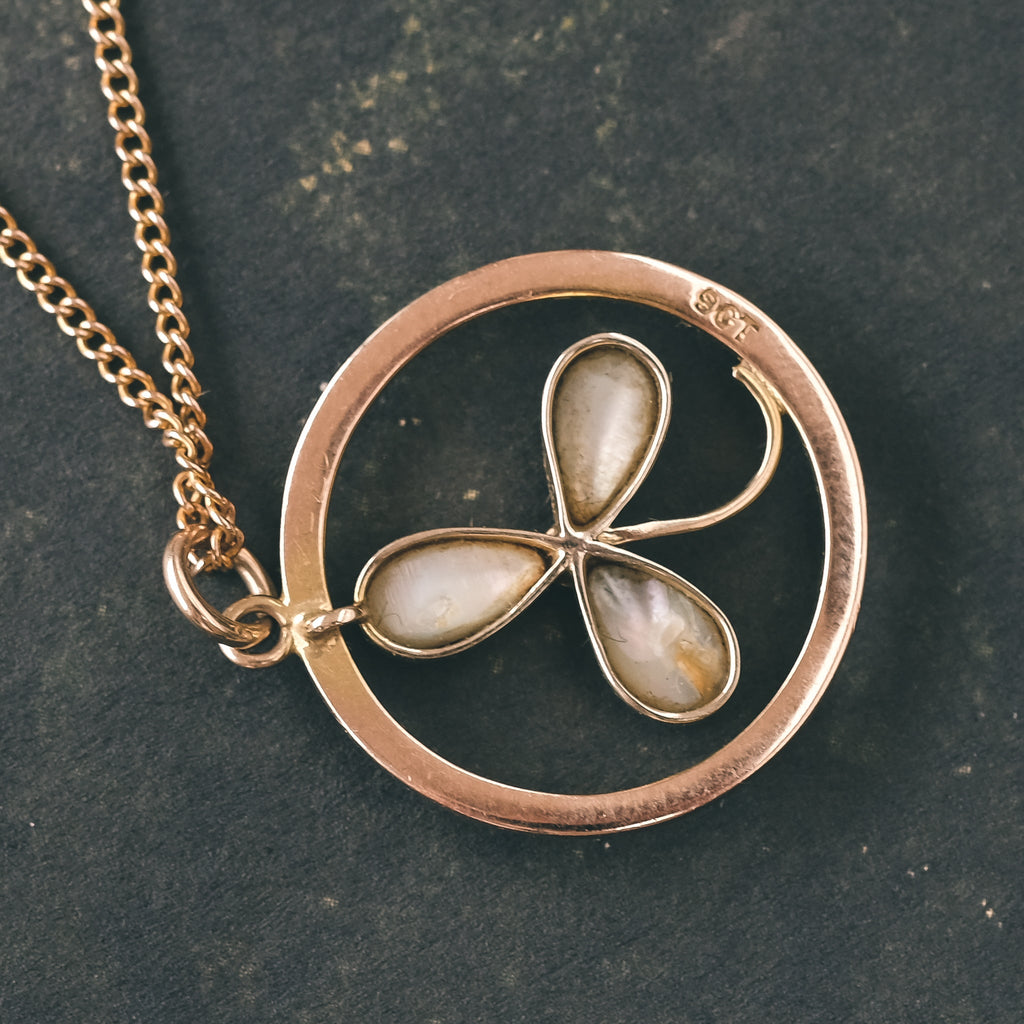 Edwardian Clover Halo Pendant - Lost Owl Jewelry