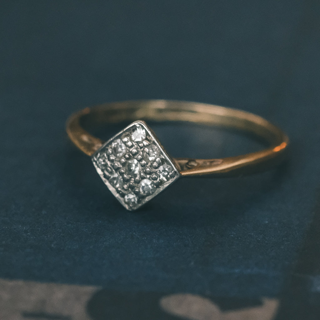 Edwardian Diamond Panel Ring – Lost Owl Jewelry